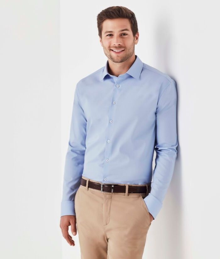 mens-chambray-long-sleeve-shirt-cotton-casual-corporate