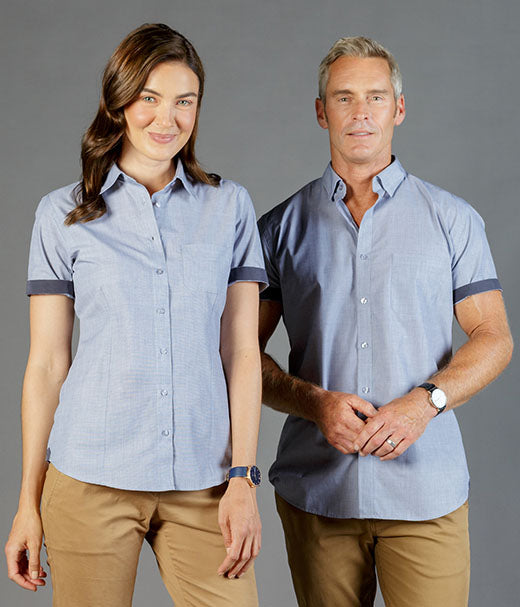 Smith End on End Short Sleeve Mens Shirt-1253HS