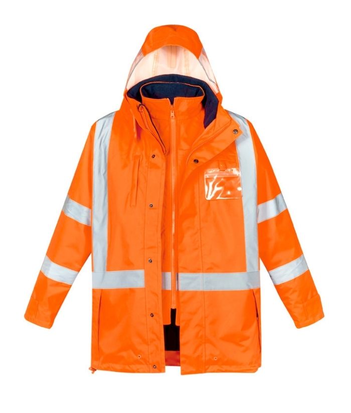 Mens Hi Vis X Back 4 in 1 Waterproof Jacket - Uniforms and Workwear NZ - Ticketwearconz