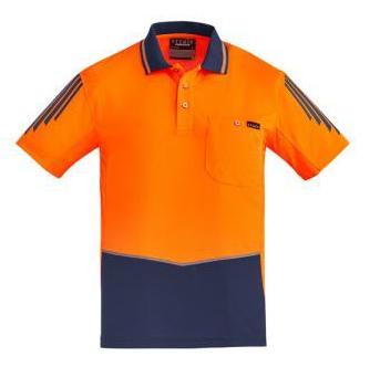 Mens Hi Vi Flux Short Sleeve Polo - Uniforms and Workwear NZ - Ticketwearconz