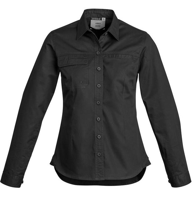 workwear-shirts-zw130-Womens Lightweight Tradie Shirt - Long Sleeve