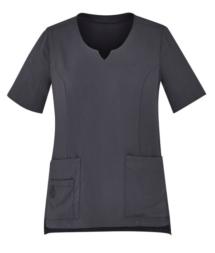 Womens Avery Tailored Fit Round Neck Scrub Top - Uniforms and Workwear NZ - Ticketwearconz