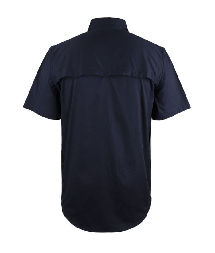 Closed Front Drill Short Sleeve Shirt