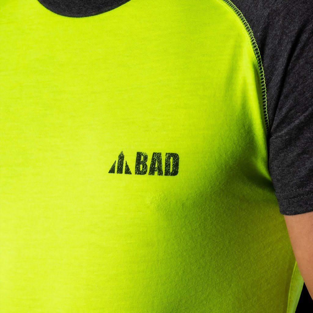Bad Trademark Raglan Hi Vis S/S T-Shirt - Uniforms and Workwear NZ - Ticketwearconz