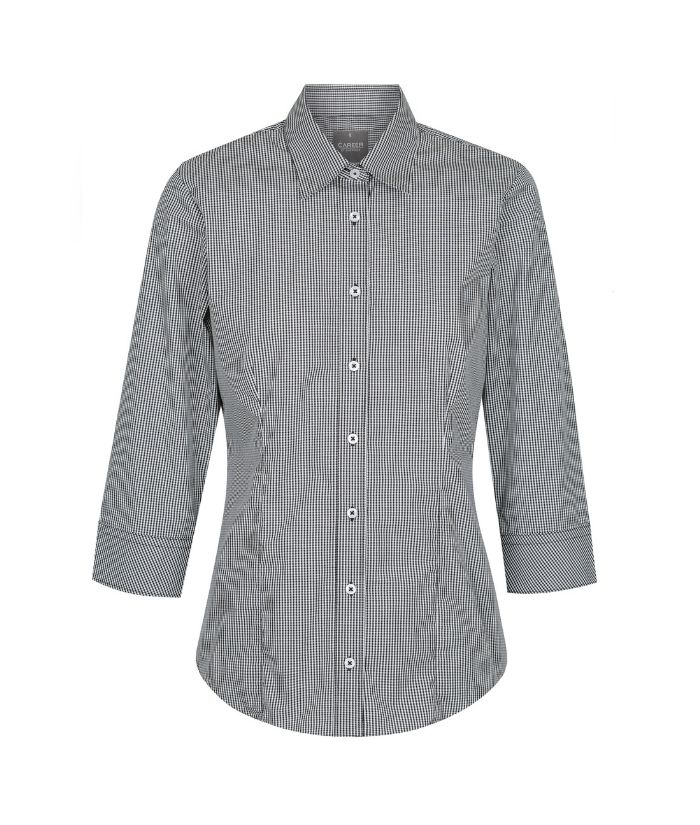 teal-Career-by-gloweave-westgarth-womens-ladies-34-sleeve-shirt-1637WZ