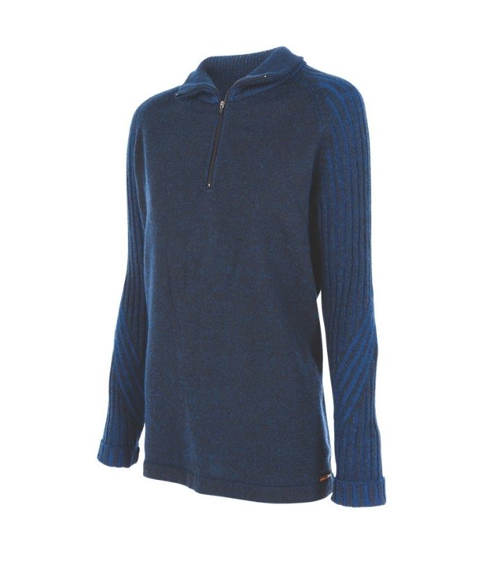 blue-mkm-womens-technical-half-12-zip-sweater-pullover-36.6-unique-double-layer-ME4056