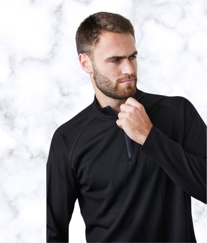 Unisex 1/4 Zip Superfine Merino Sweater - Uniforms and Workwear NZ - Ticketwearconz