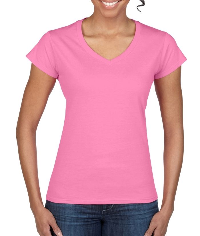 gildan-ladies-short-sleeve-v-neck-tee-t-shirt-64V00L-azalea-pink