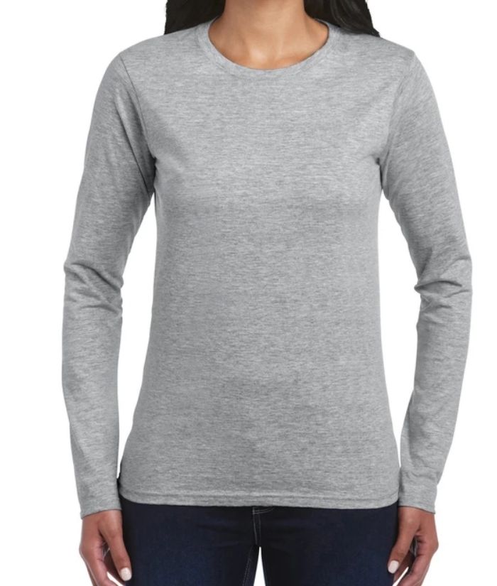 Gildan Womans 100% Cotton, Long Sleeve T-shirt - Uniforms and Workwear NZ - Ticketwearconz