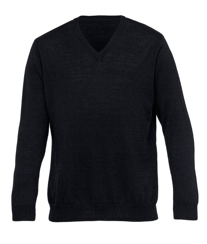 Eco-gear-Merino-Detailed-Vee-Pullover-Mens-EGMDP-black