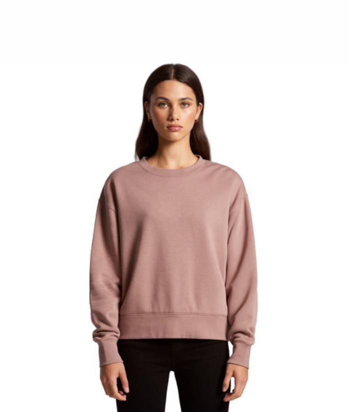 model-AS-colour-relaxed-fit-womens-4160-crew-sweatshirt-recycled-polyester-cotton-hazy-pink