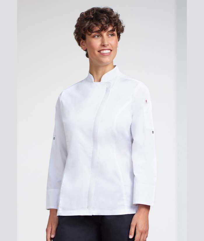 Alfresco Womens, Zip Front, L/S Vented Chef Jacket
