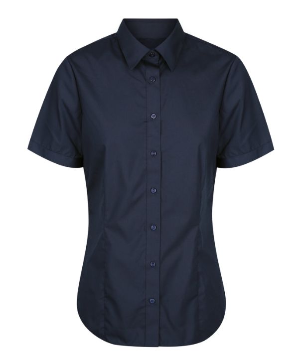 Nicholson Premium Poplin, Womens Short Sleeve Shirt - Uniforms and Workwear NZ - Ticketwearconz