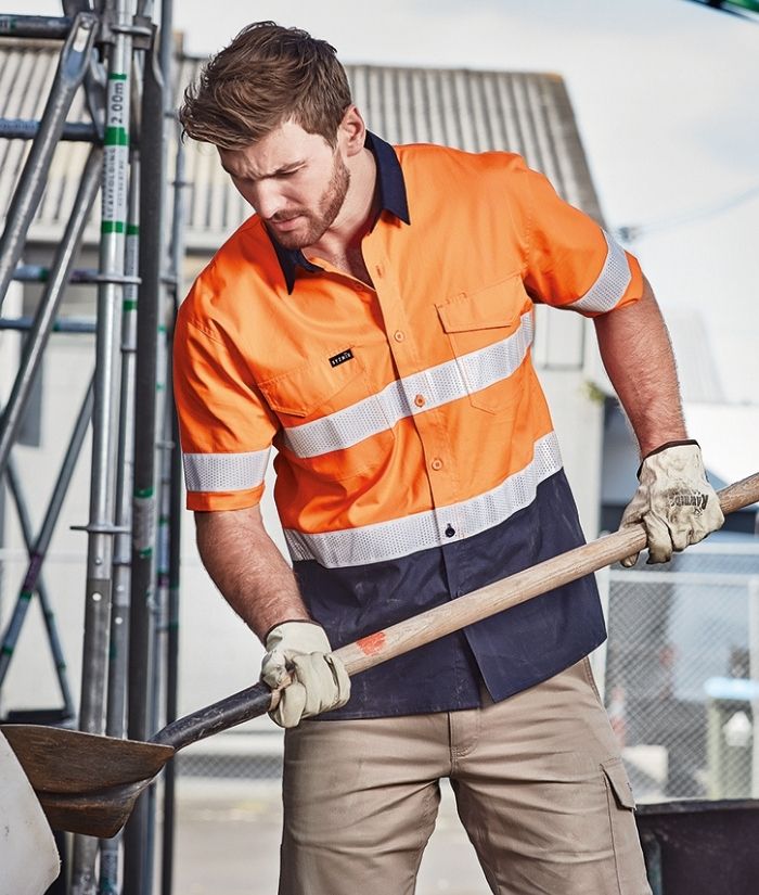 orange-navy-worn-zw835-rugged-cooling-hi-vis-taped-short-sleeve-shirt-orange-reflective-tape