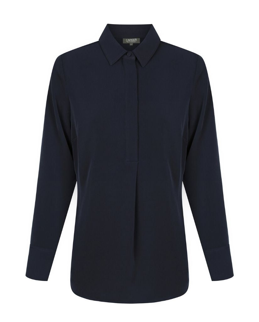 Quinn Long Sleeve, Luxe Blouse - Uniforms and Workwear NZ - Ticketwearconz