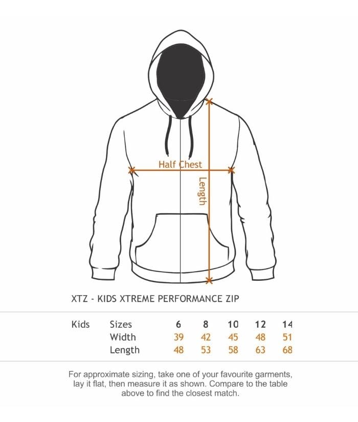 Performance Zip Hoodie - Adults &amp; Kids - Uniforms and Workwear NZ - Ticketwearconz