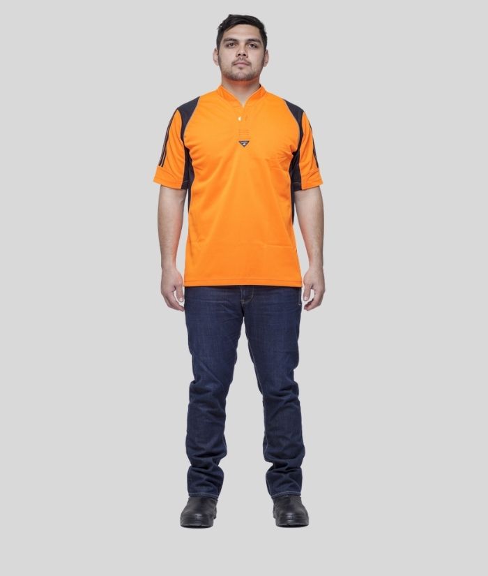 Hi Vis Standard Fit Rugger Polo Shirt - Uniforms and Workwear NZ - Ticketwearconz