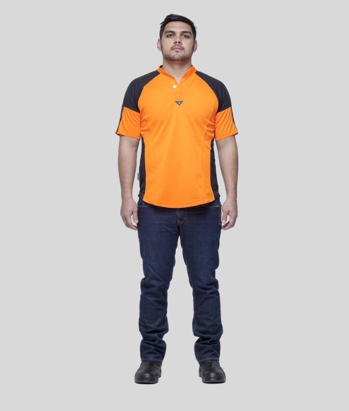 Hi Vis Fitted Rugger Polo Shirt - Uniforms and Workwear NZ - Ticketwearconz