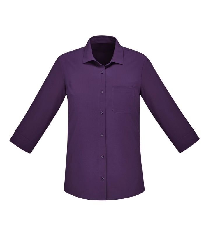 Womens Easy Stretch Florence 3/4 Sleeve Shirt - Uniforms and Workwear NZ - Ticketwearconz