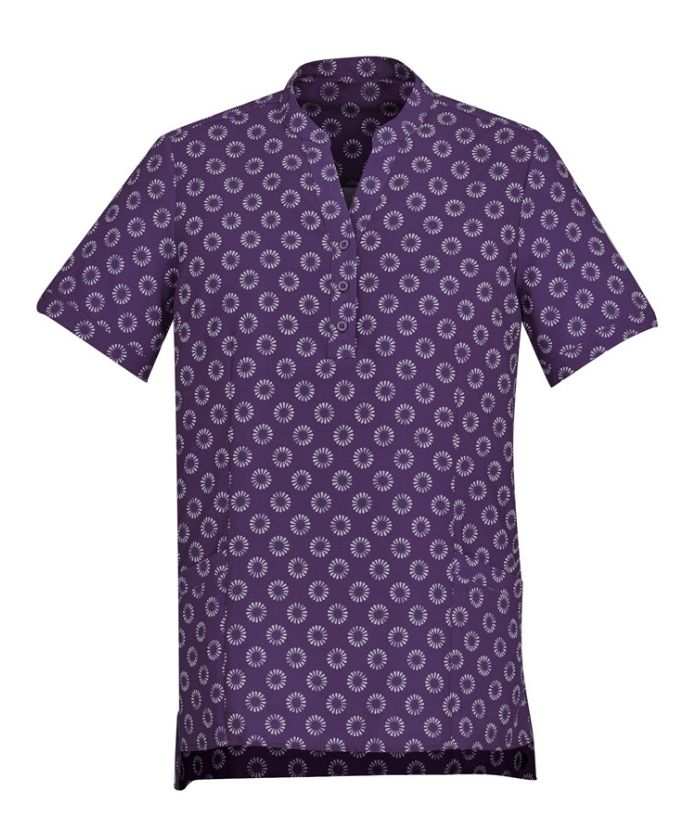Womens Easy Stretch Florence Daisy Print Tunic - Uniforms and Workwear NZ - Ticketwearconz