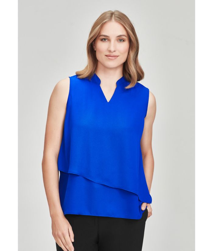 worn-cobalt-blue-biz-corporate-serville-womens-sleveless-layered-blouse-RB260LN