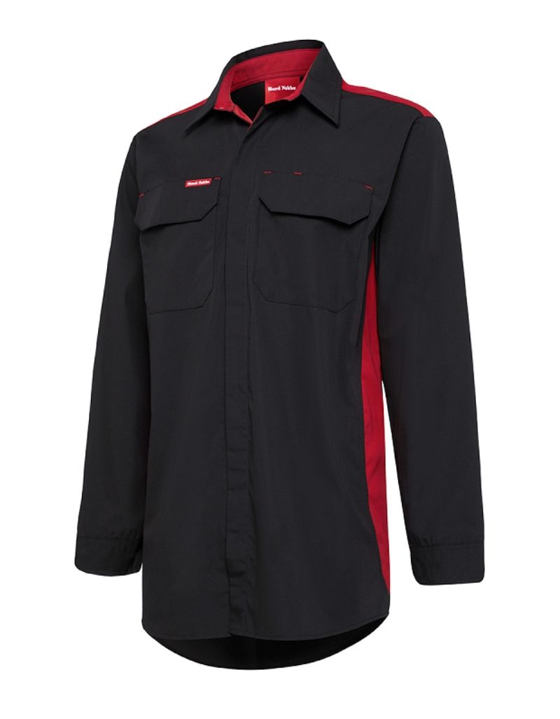 Contrast Polycotton Lightweight L/S Shirt - Uniforms and Workwear NZ - Ticketwearconz